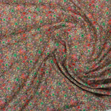 Per Metre Embroidered Cotton Lawn , 45" Wide - BROWN