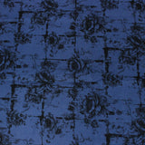 Per Metre, Digital Cotton Poplin, (BLUE FLORAL) - 45