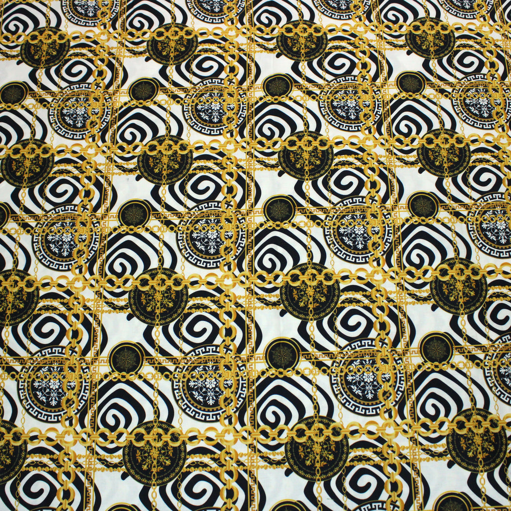 Per Metre Premium Quality 100% Cotton Lawn  55" Wide - Circles