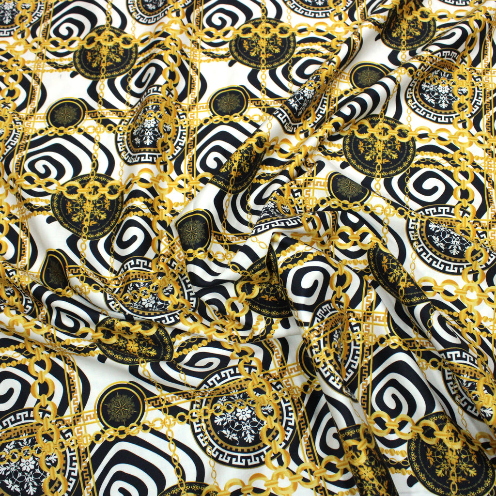 Per Metre Premium Quality 100% Cotton Lawn  55" Wide - Circles