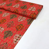 3 Metres High Quality Floral Rayon - Tree - 45" Wide Red