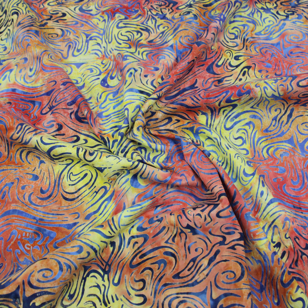 Premium Quality 100% Cotton Bali Batik - 45" Wide - Floral