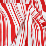 Per Metre Premium Quality 100% Cotton Lawn  60" Wide - Red Stripe