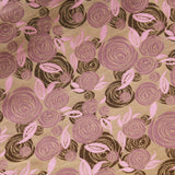 Shimmer Brocade Jacquard Abstract Rose Fabric Pink
