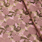 Shimmer Brocade Jacquard Abstract Rose Fabric