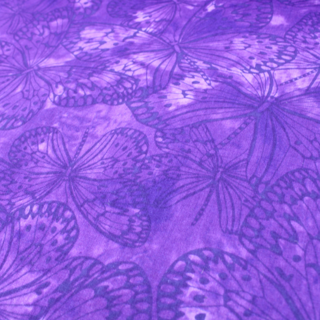 100% Premium Tye-Dye Quilting Cotton - Melody Collection 'Purple'