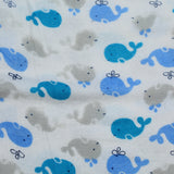 3FOR9 Brushed Cotton, 'Whales' - 60" Wide