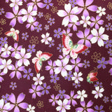 100% Premium Oriental Cotton 60" Wide "Purple Butterfly"