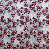 3 Metres 100% Printed Cotton Fabric Bundle 'Check Print With Flowers' -  42