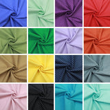 100% Cotton Poplin - Polka - 20 Colours - Pound A Metre