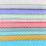 Pound A Metre 5 Fat Quarters 10x1 Polka Dot Cotton Poplin Bundle - 44” Wide (Pastel)