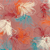 3 Metres Luxury Diamante Printed Winter Viscose- 55'' - (Dusty)