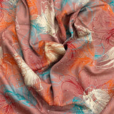 Pound A Metre 3 Metres Luxury Diamante Printed Winter Viscose- 55'' - (Dusty)