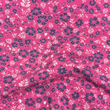 Pound A Metre 3 Metres Premium Cotton Jersey- 55'' Wide -(Cerise Floral)