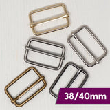 38/40mm Metal Strap Slider For Bags- 4 Colours- Pack Of 2
