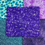 5 Piece Fat Quarter Bundle - 100% Cotton (River)