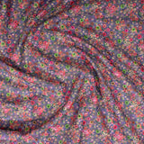 Per Metre Embroidered Cotton Lawn , 45" Wide - PURPLE