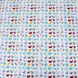 3 Metre, Printed Poly Cotton, (BLUE FARM) 45" Wide