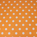 3 Metre, Printed Poly Cotton, (ORANGE POLKA) 45" Wide