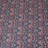 3 Metres Printed Cashmere Effect Fabric, (PINK PAISLEY) 45" Wide
