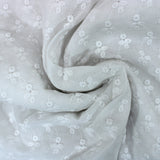 3 Metre Broderie Anglaise Cotton - 45" Wide - White