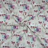 Per Metre Printed, Quilting Cotton, 45" Wide - House
