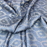 3 Metres Premium Abstract Brocade - 55" Wide - Navy