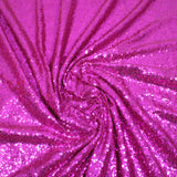 3 Metres - Luxurious Sequins On Net - 55" Wide - Bright Pink