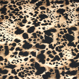 3 Metres Printed Dress Crepe,- 55" Wide- Brown