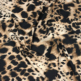 3 Metres Printed Dress Crepe,- 55" Wide- Brown