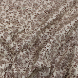 Per Metre Floral Print, Quilting Cotton, 36" Wide - BEIGE & BROWN