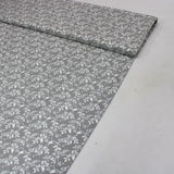Per Metre Floral Print, Quilting Cotton, 36" Wide - GREY & WHITE