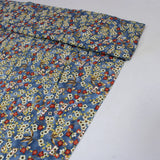 Per Metre Blue Floral, Digital Cotton, 36" Wide - Blue