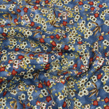 Per Metre Blue Floral, Digital Cotton, 36" Wide - Blue