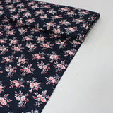 Per Metre Black Floral, Quilting Cotton, 36" Wide - Black