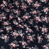 Per Metre Black Floral, Quilting Cotton, 36