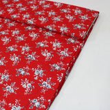 Per Metre Floral Print, Digital Cotton, 36" Wide - RED