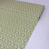 Per Metre Floral Print, Quilting Cotton, 36" Wide - PALE GREEN