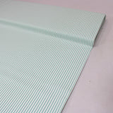 Per Metre Striped Print, Quilting Cotton, 36" Wide - WHITE & GREEN