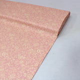 Per Metre Floral Print, Quilting Cotton, 36" Wide - PINK & CREAM