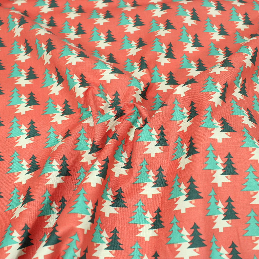 Per Metre Digital Print 100% Christmas  Cotton - 44" Wide - Christmas Tree