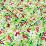 Per Metre Digital Print 100% Christmas  Cotton - 44" Wide - Leaves