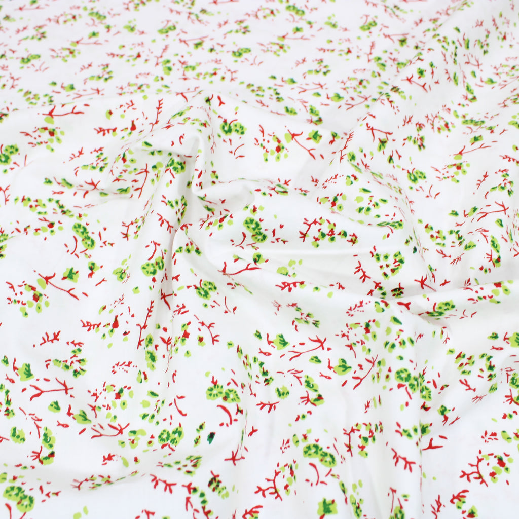 Per Metre Digital Print 100% Christmas  Cotton - 44" Wide - Snow