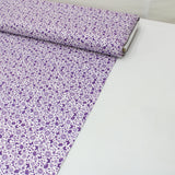 Per Metre Floral Butterfly Print, Quilting Cotton, 36" Wide - White &  Purple