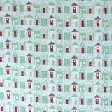 Per metre Quilting Cotton, 'Houses' - 45" Wide