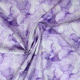 Per metre Quilting Cotton, 'Purple and white' - 45" Wide