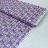 Per metre Quilting Cotton, 'Grey and purple buses' - 45" Wide