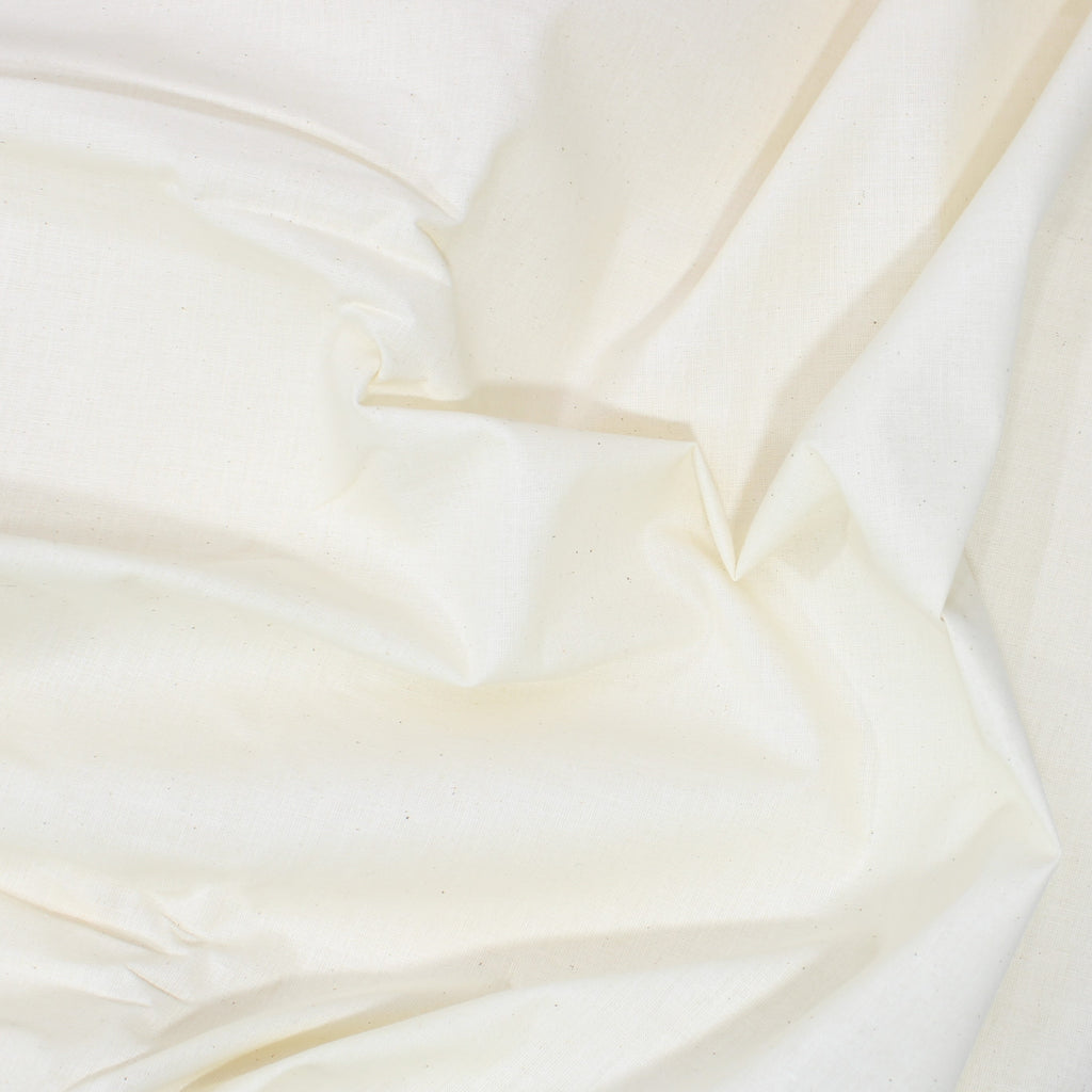5 Metres, 100% Cotton Medium Weight Calico Fabric- (NATURAL CREAM)- 60” Wide
