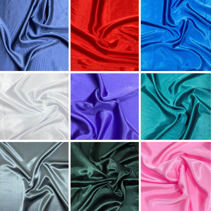 Satin Crepe Fabric – 55" Width – 34 Stunning Colour Options regular