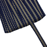 Per Metre Luxury Trimming - Navy & Gold